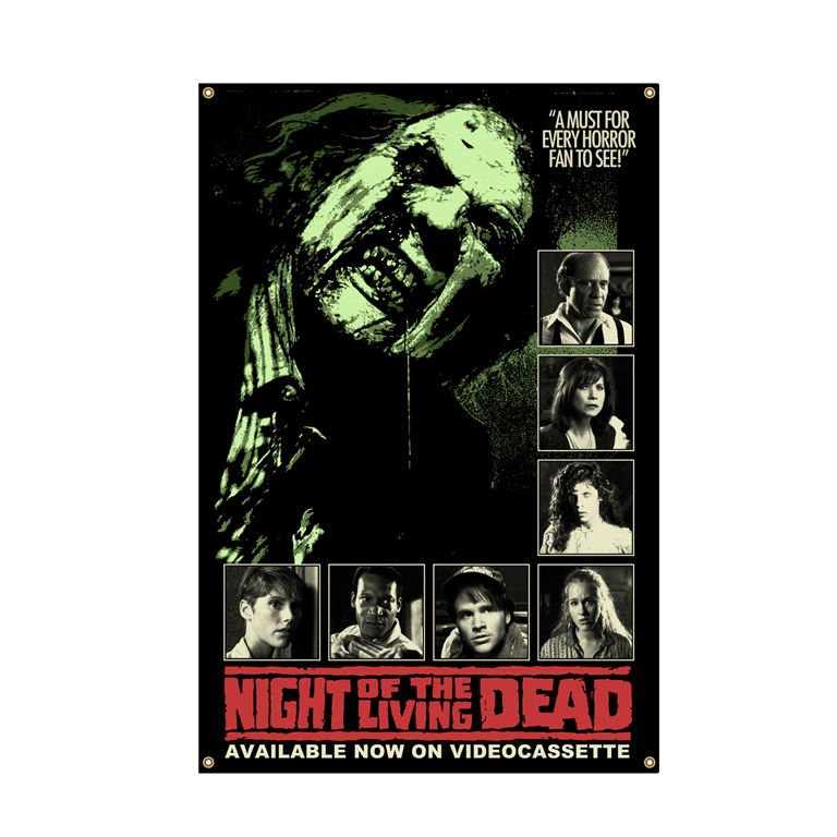 Night Of The Living Dead Tapestry Banner – 2x3 Foot – Zombie Karen NOTLD Horror Decor