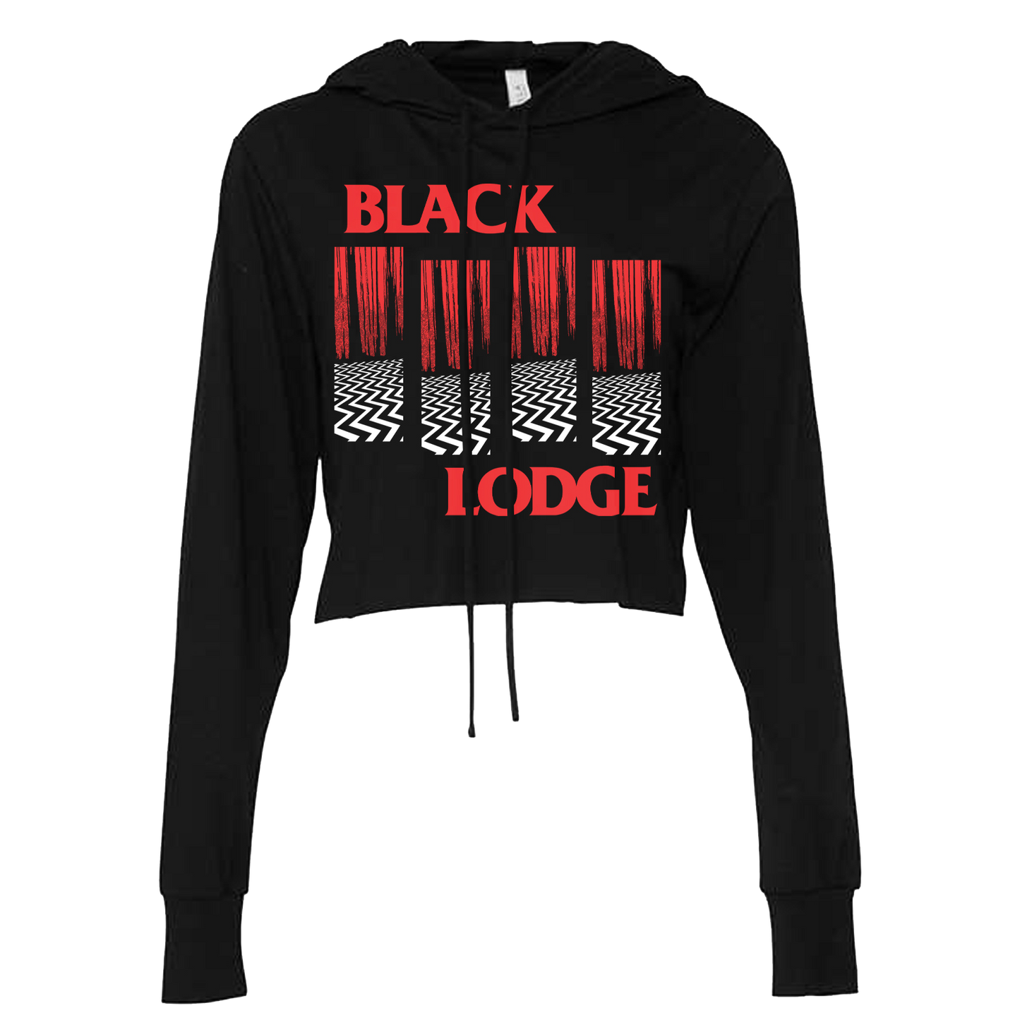 Black Lodge Crop Hooded Tee